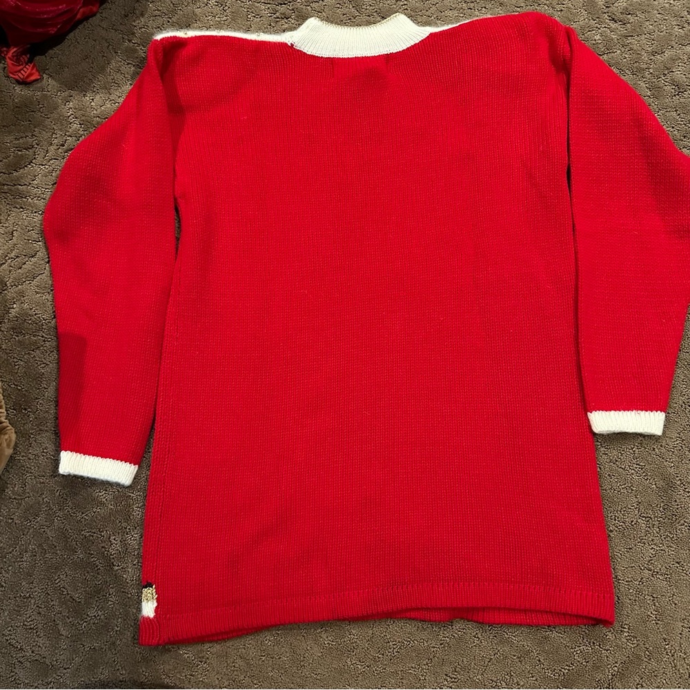 Vintage Dana Scott red embellished ugly Christmas sweater, ladies size small - Picture 4 of 8